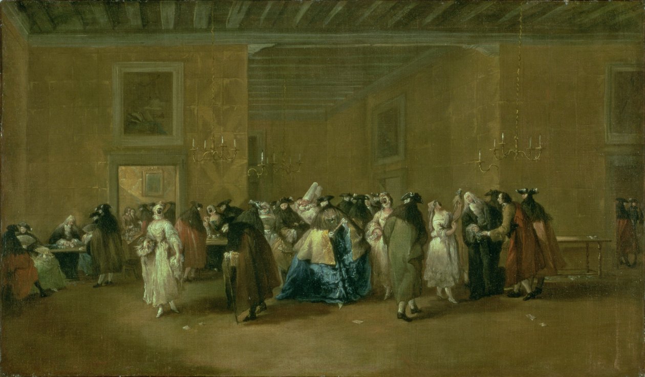 O Grande Salão do Ridotto, Palazzo Dandolo, San Moise, 1755-60 de Giovanni Antonio Guardi
