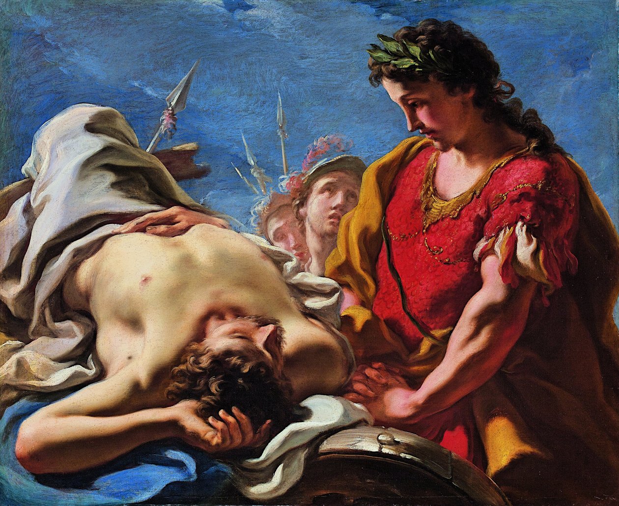 Alexandre no cadáver dos mortos Dario de Giovanni Antonio Pellegrini