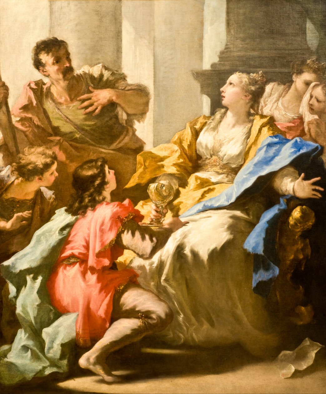 Sophonisba Recebendo a Taça de Veneno de Giovanni Antonio Pellegrini