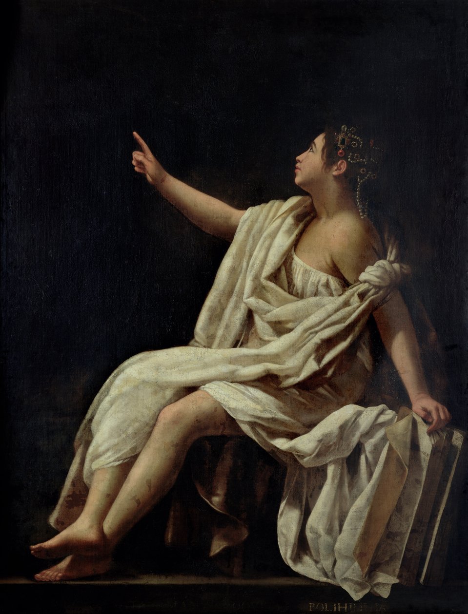 Polímnia, a musa da poesia lírica, 1620 de Giovanni Baglione