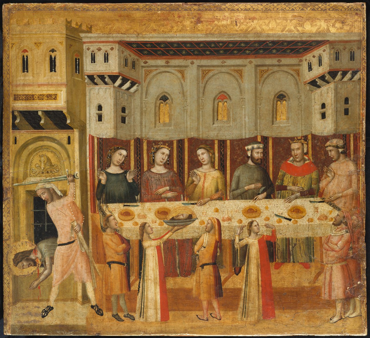 A Festa de Herodes e a Decapitação do Batista de Giovanni Baronzio