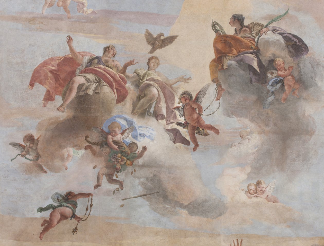 A Queda dos Demônios, Histórias de Cipião, detalhe, 1731 (detalhe de 3498337) de Giovanni Battista Tiepolo