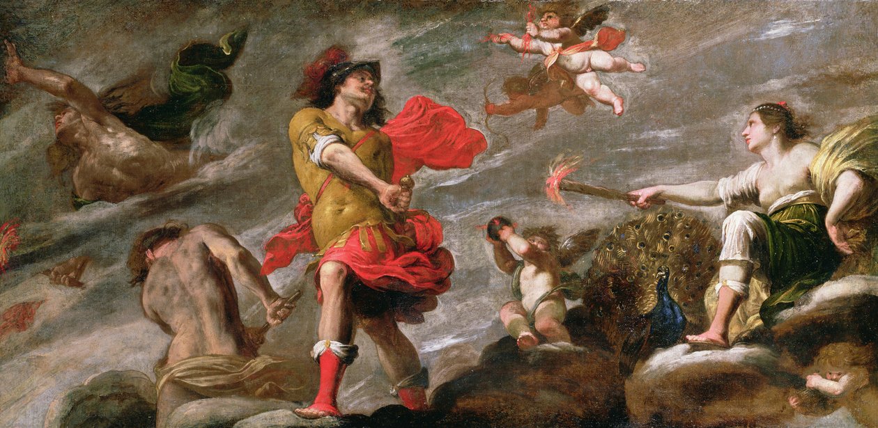 Juno e Marte, c.1650 de Giovanni Battista Carlone
