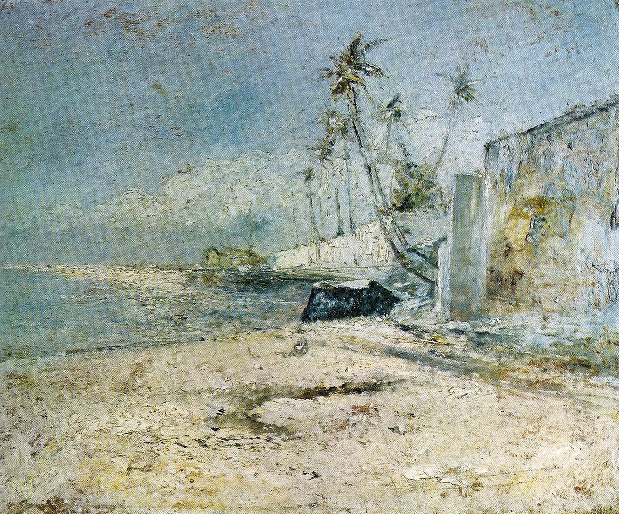  Coqueiros a Beira Mar Trecho da praia de Sao Roque em Paquetan de Giovanni Battista Castagneto