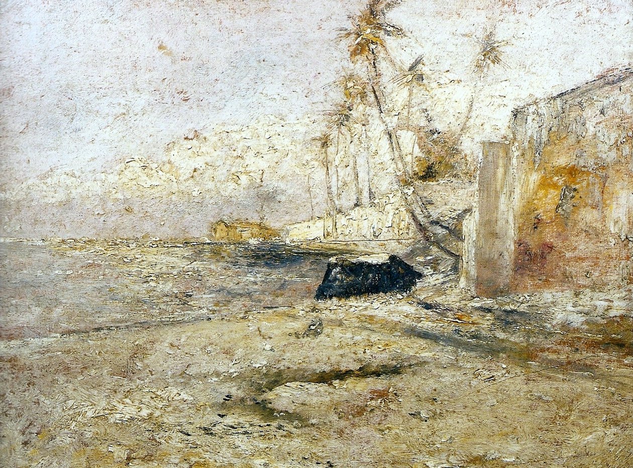 Um trecho da praia de São Roque em Paquetá de Giovanni Battista Castagneto