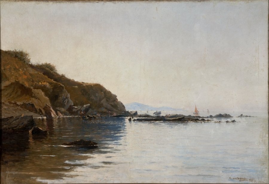 Vista, de, mourillon, toulon, frança de Giovanni Battista Castagneto