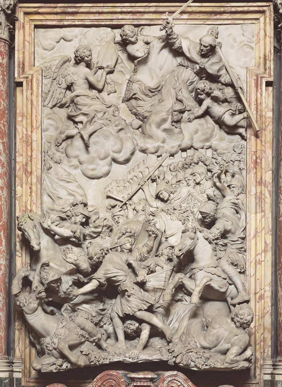 A Batalha de Anghiari, 1685-87 (mármore) de Giovanni Battista Foggini