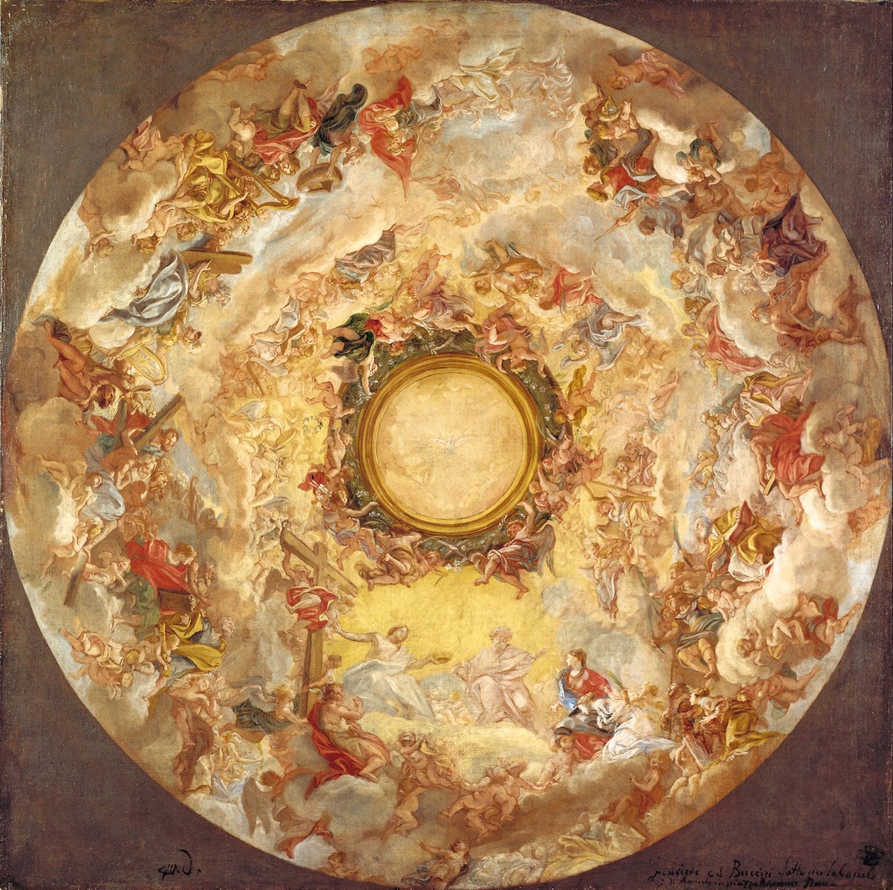 St. Agnes é recebida no céu de Giovanni Battista Gaulli