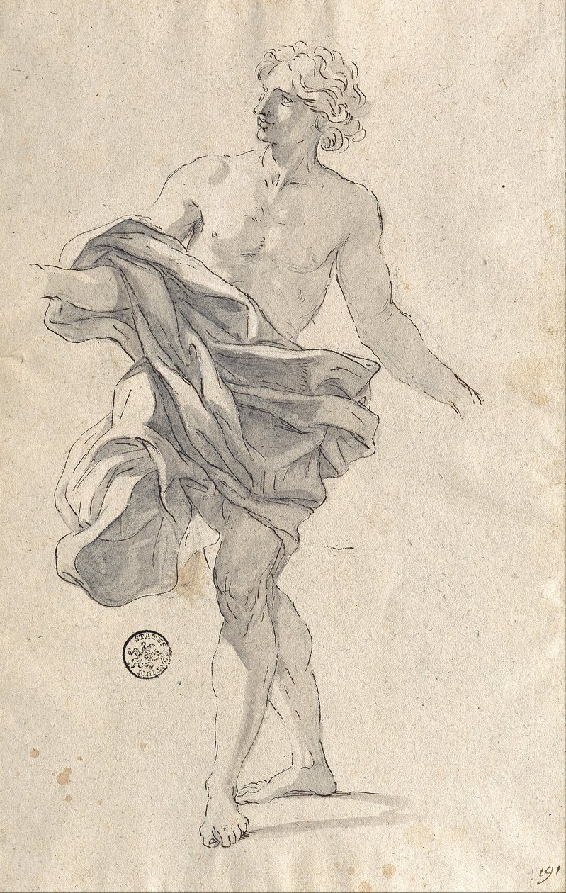 Estudo para um jovem dançando de Giovanni Battista Gaulli