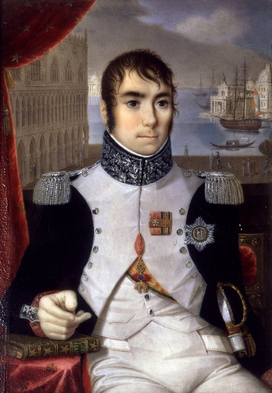 Retrato de Eugene de Beauharnais (1781-1824) Vice-rei da Itália em 1805 de Giovanni Battista Gigola