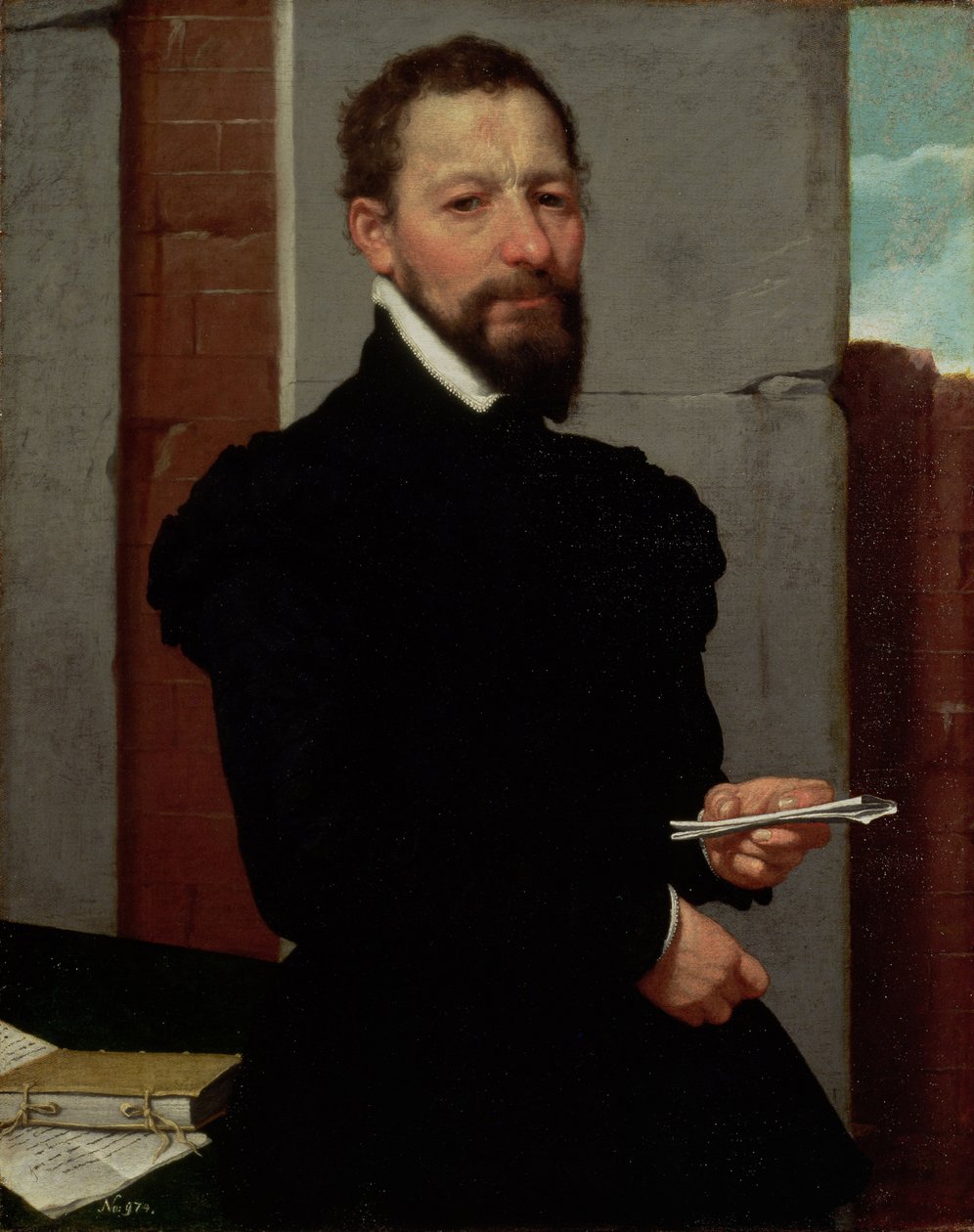 Giovanni Pietro Maffeis (1533-1603), professor de retórica na Universidade de Gênova (1563) e secretário da República (1564), 1560-65 de Giovanni Battista Moroni
