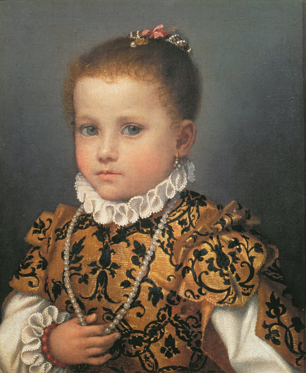 Retrato de uma jovem garota de Giovanni Battista Moroni