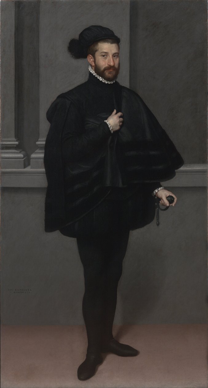 O cavaleiro de preto de Giovanni Battista Moroni