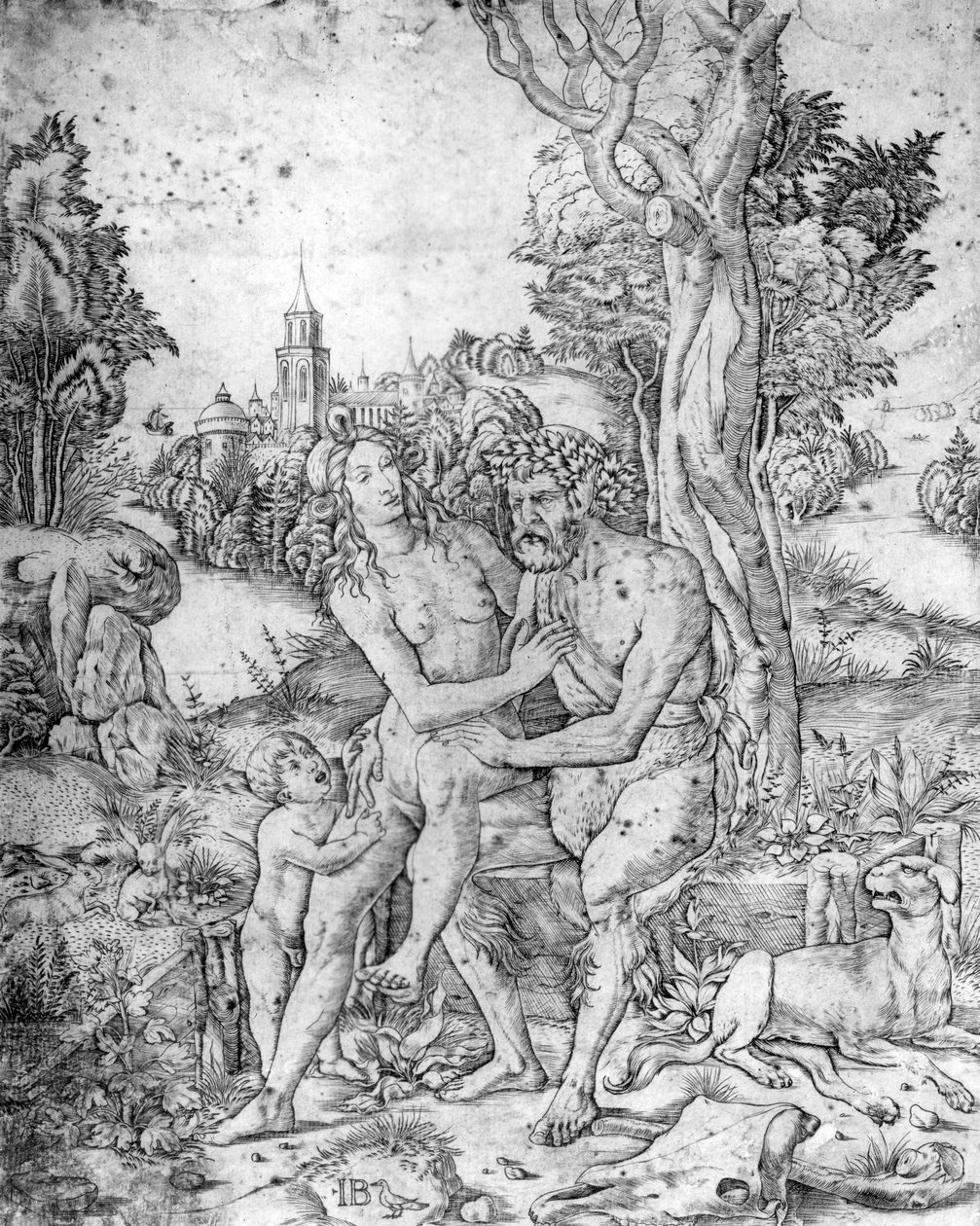 Uma família de faunos, c.1510 de Giovanni Battista Palumba
