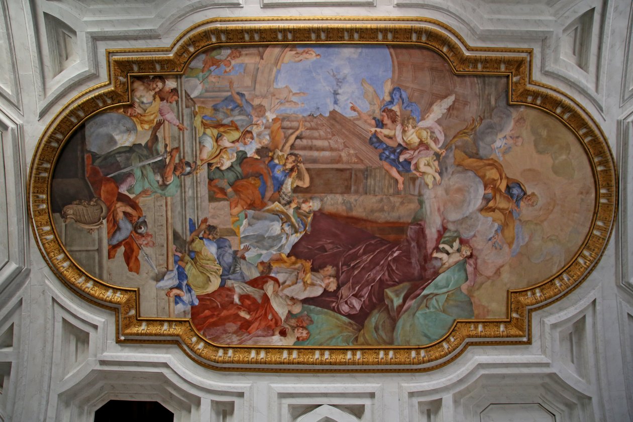 Teto da nave com o milagre das correntes, 1706 de Giovanni Battista Parodi