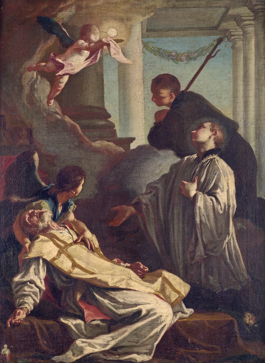 A morte de St Andrew Avellino de Giovanni Battista Piazzetta