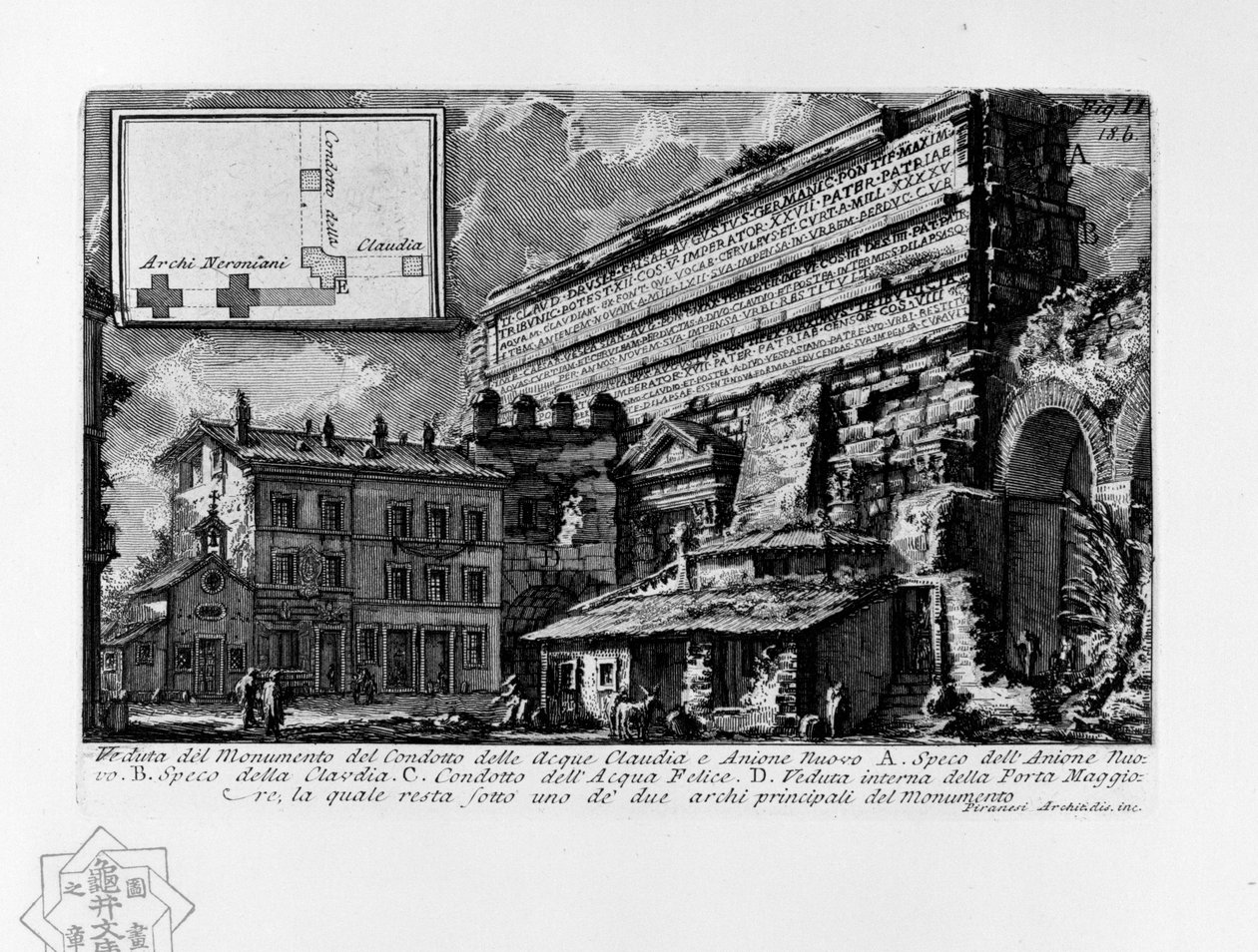 Aqua Claudia de Giovanni Battista Piranesi