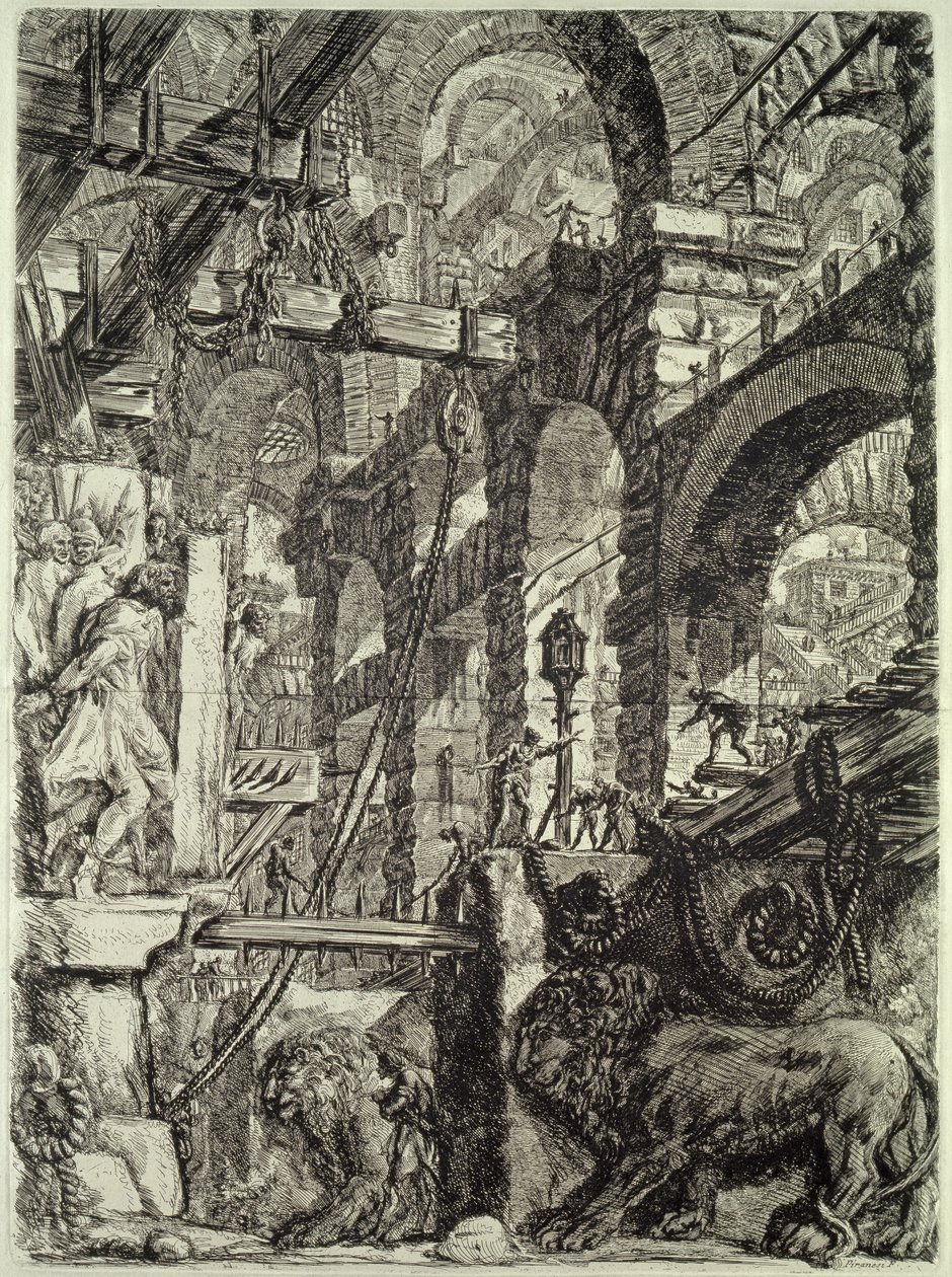Carceri (prisão) V, 1760 de Giovanni Battista Piranesi