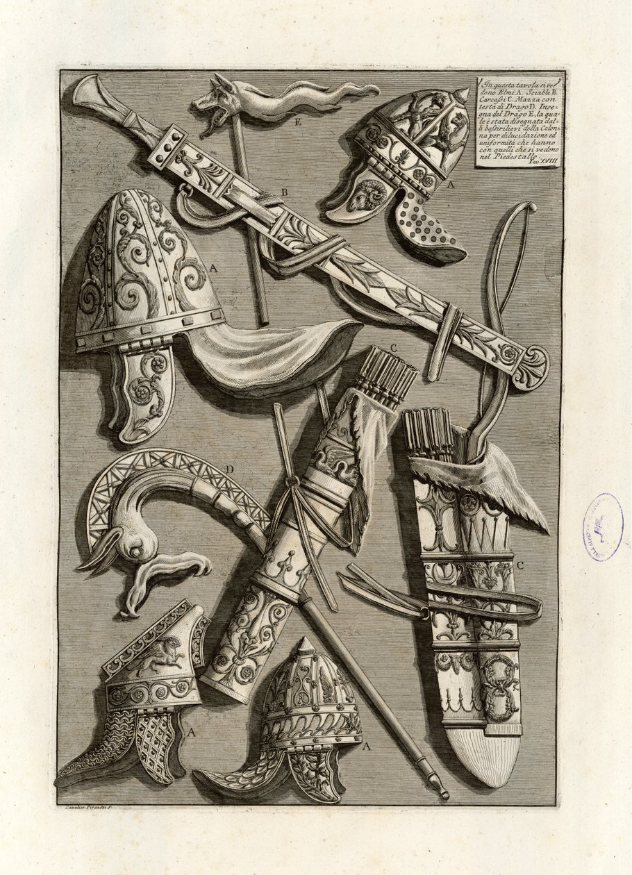 Nesta tabela nós vemos Elmi de Giovanni Battista Piranesi