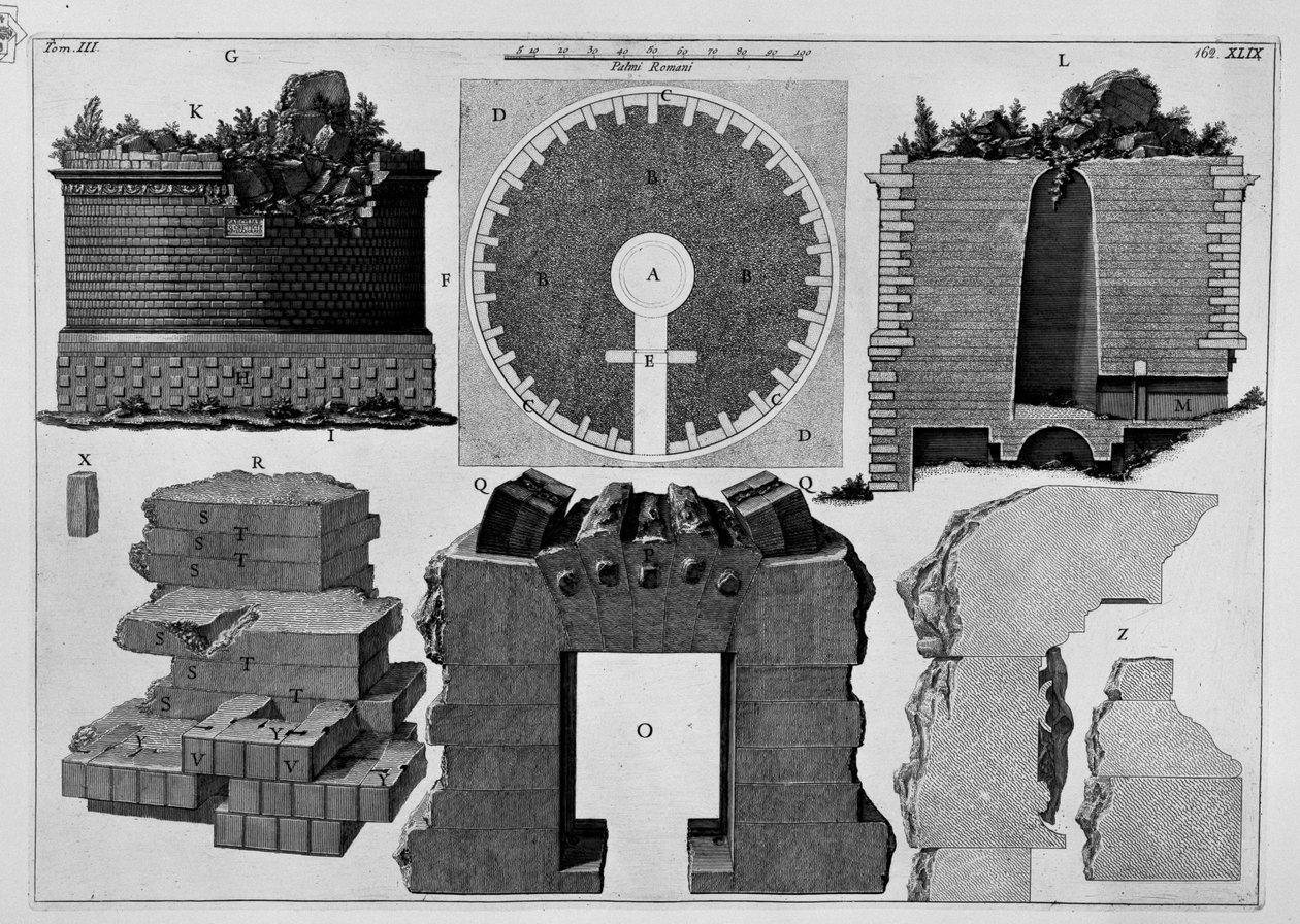 Mausoléu de Cecilia Metella de Giovanni Battista Piranesi