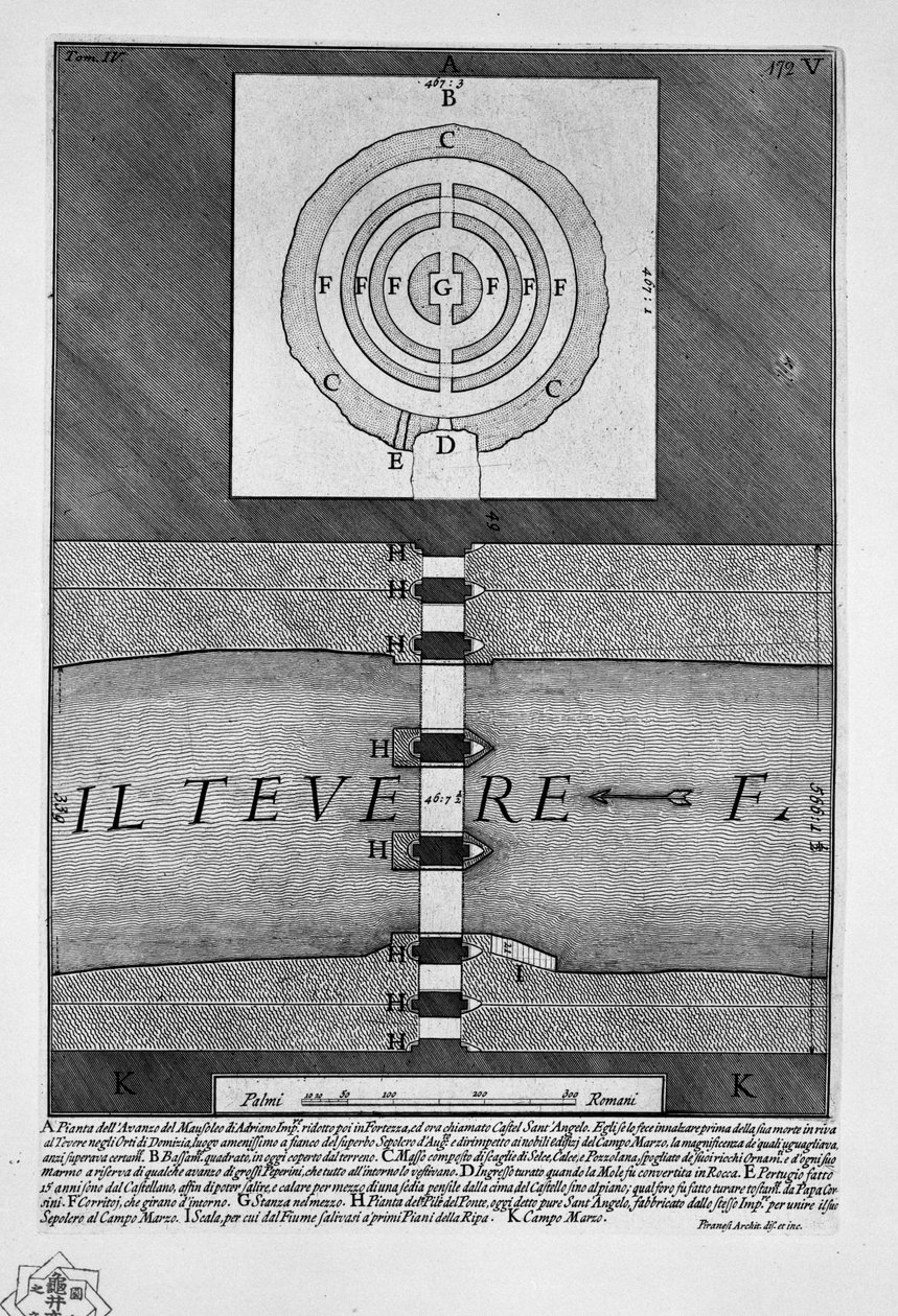 Mausoléu de Adriano de Giovanni Battista Piranesi