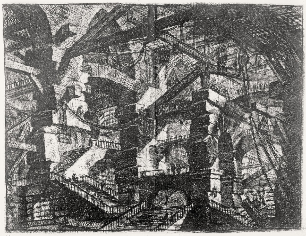 Placa da série &39;Carceri d&39;Invenzione&39;, 1761 de Giovanni Battista Piranesi
