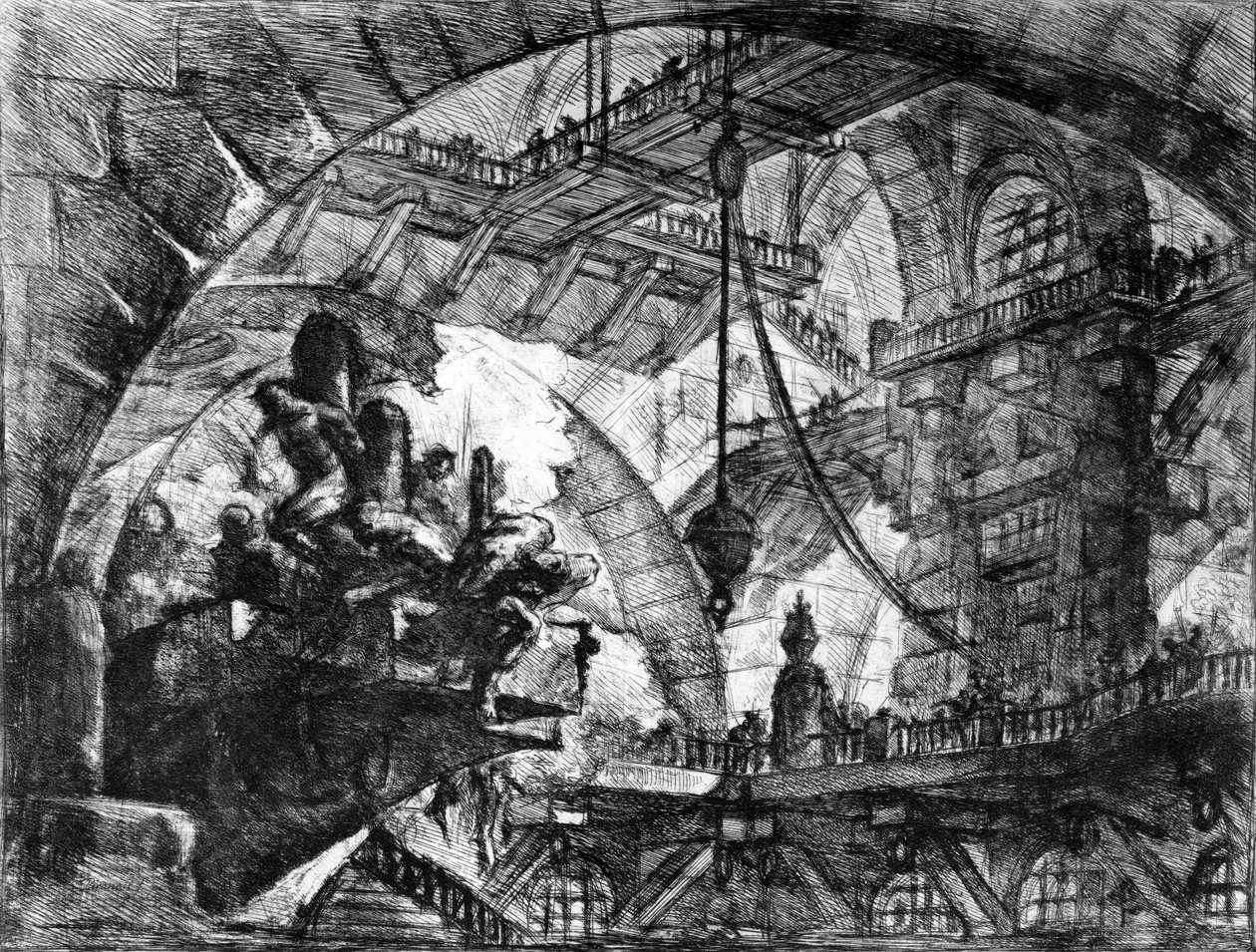 Placa da série &39;Carceri d&39;Invenzione&39;, 1761 de Giovanni Battista Piranesi