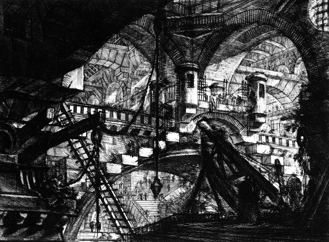 Placa da série &39;Carceri d&39;Invenzione&39;, 1761 de Giovanni Battista Piranesi