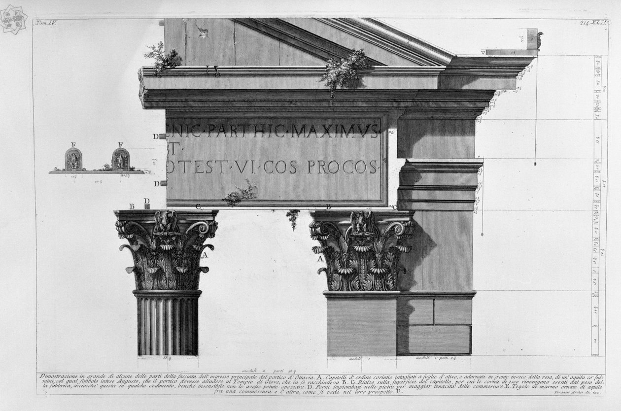 Pórtico de Octavia de Giovanni Battista Piranesi