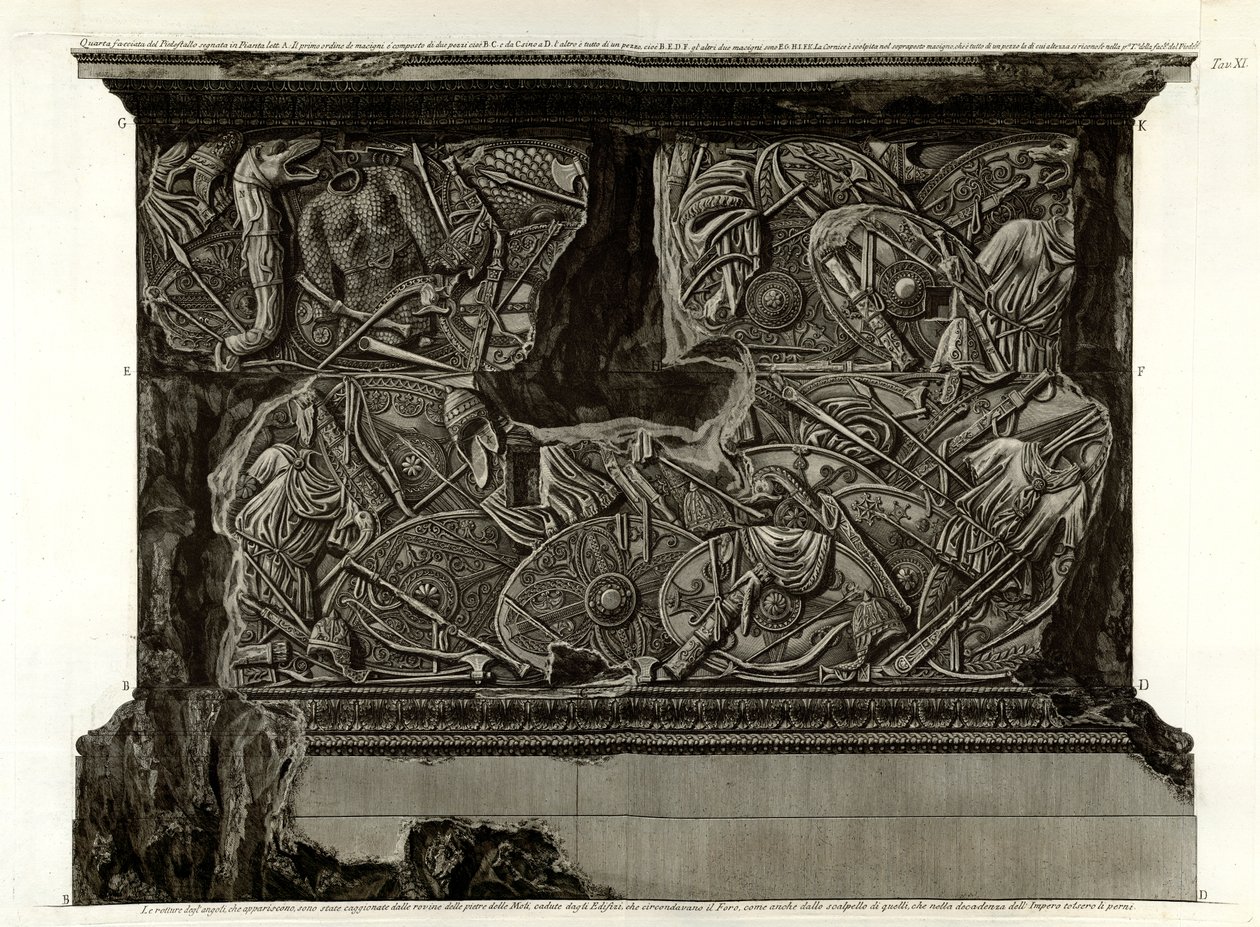 Quarta fachada do Piedestallo de Giovanni Battista Piranesi
