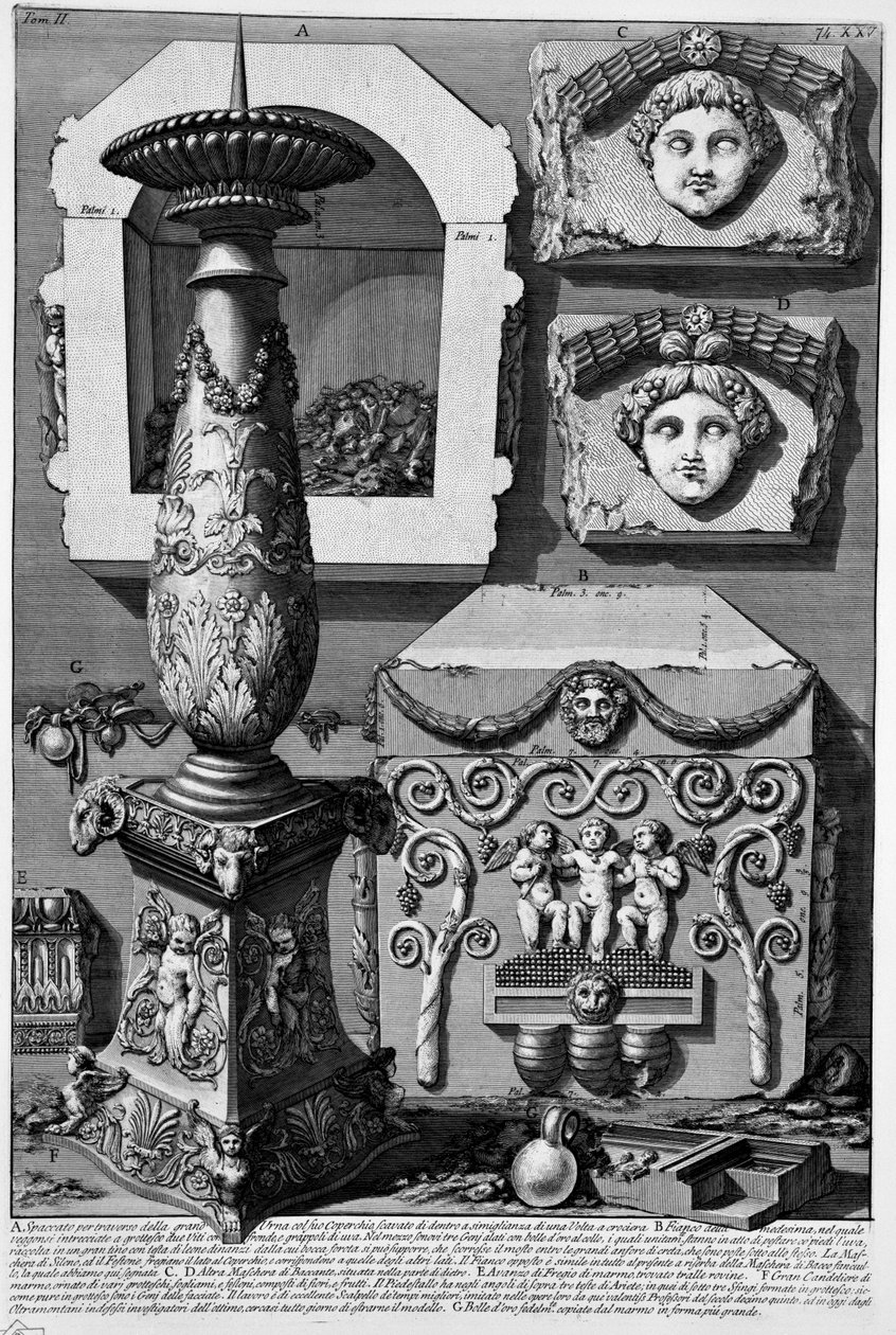 Sarcófago de Constantina de Giovanni Battista Piranesi