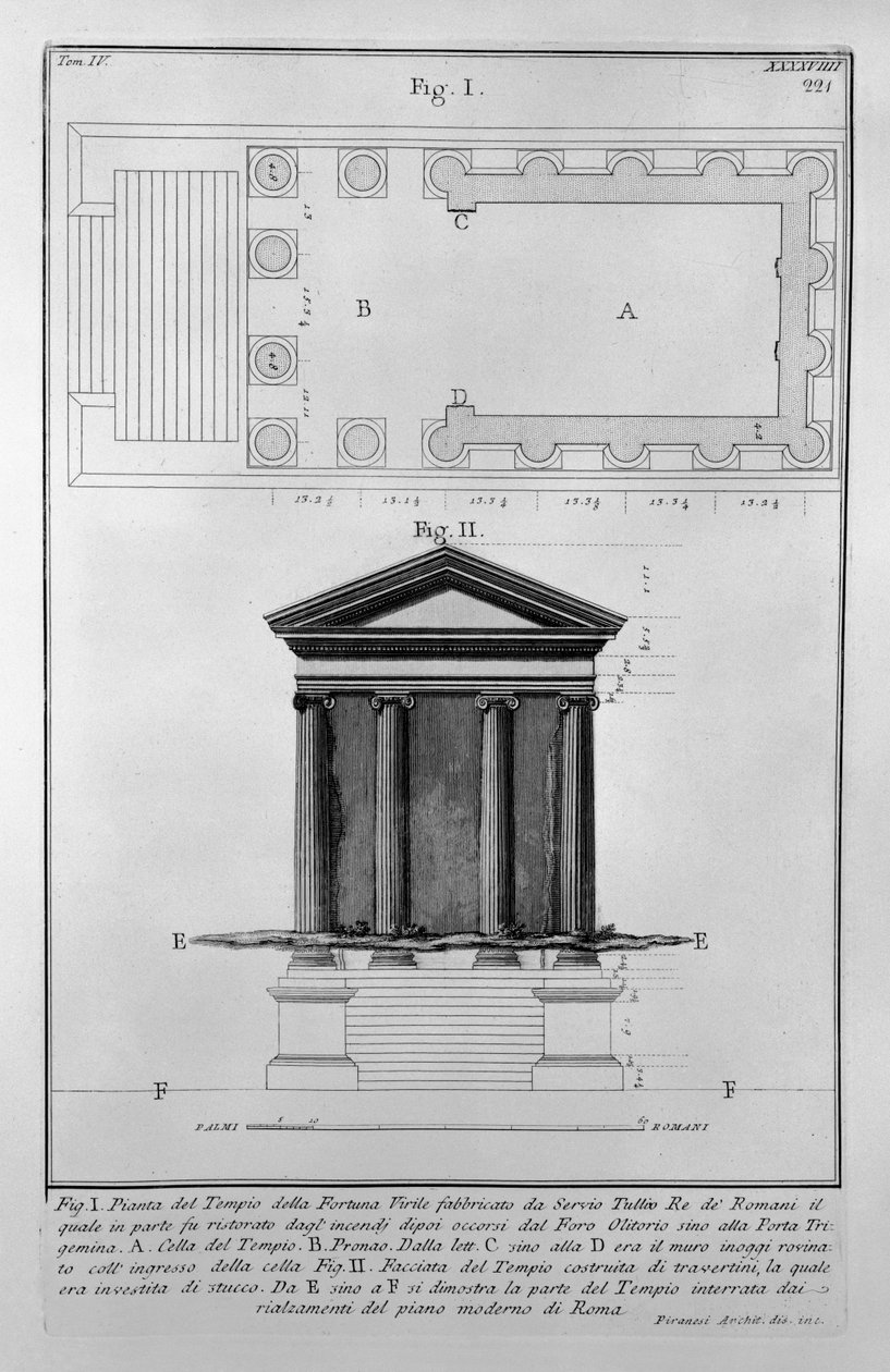 Templo de Portunus de Giovanni Battista Piranesi