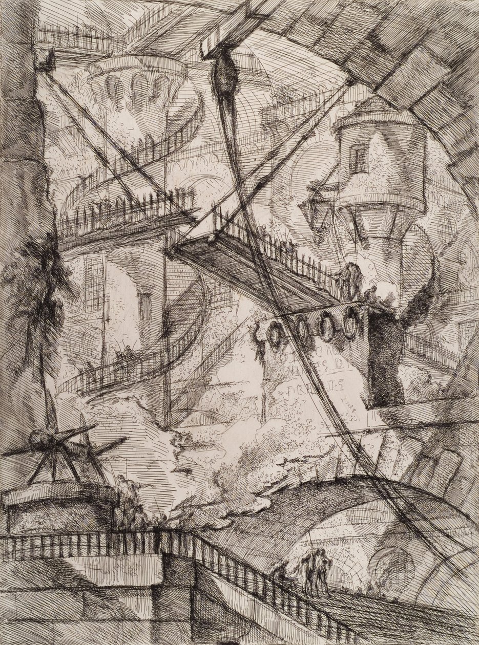 A ponte levadiça de Giovanni Battista Piranesi