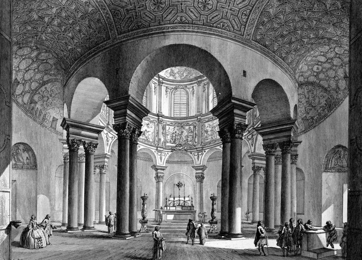 O Interior de Santa Costanza, da série "Vistas de Roma", 1758 de Giovanni Battista Piranesi