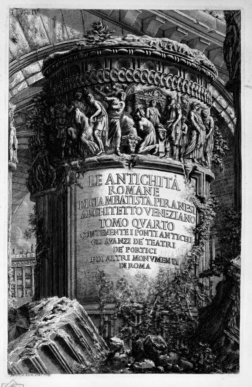 Página de título para vol. 4 de Giovanni Battista Piranesi