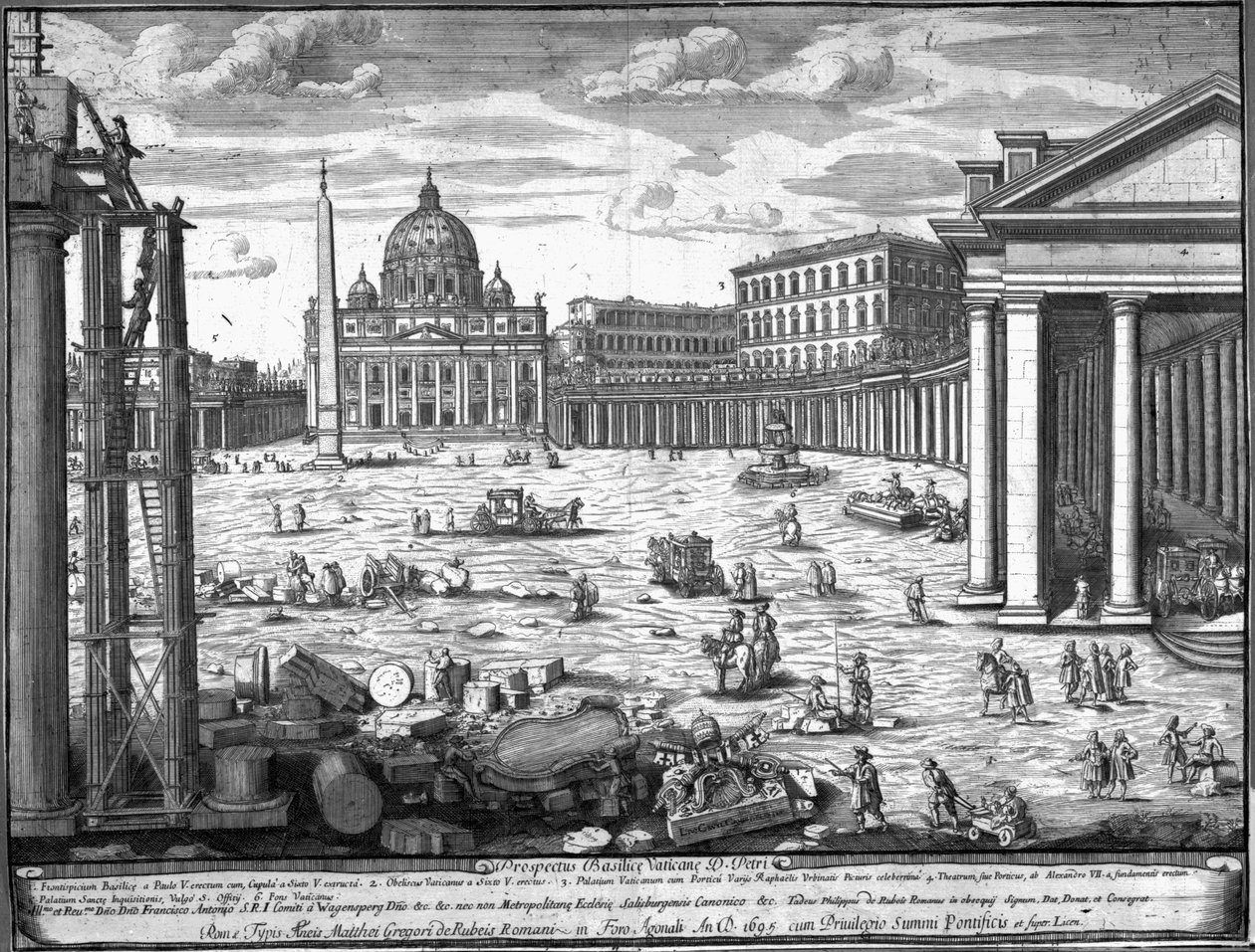Vista, de, st. Peter, roma de Giovanni Battista Piranesi