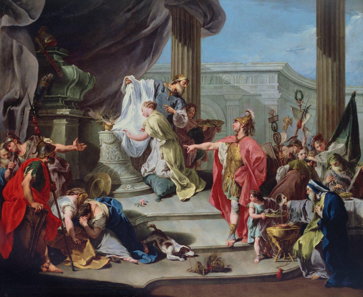 O Sacrifício de Polyxena, 1737 de Giovanni Battista Pittoni
