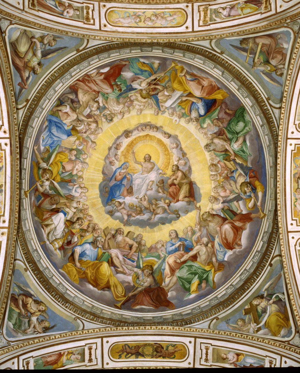 Interior da cúpula da Capela Salviati, San Gregorio Magno al Celio, c.1600-03 de Giovanni Battista Ricci