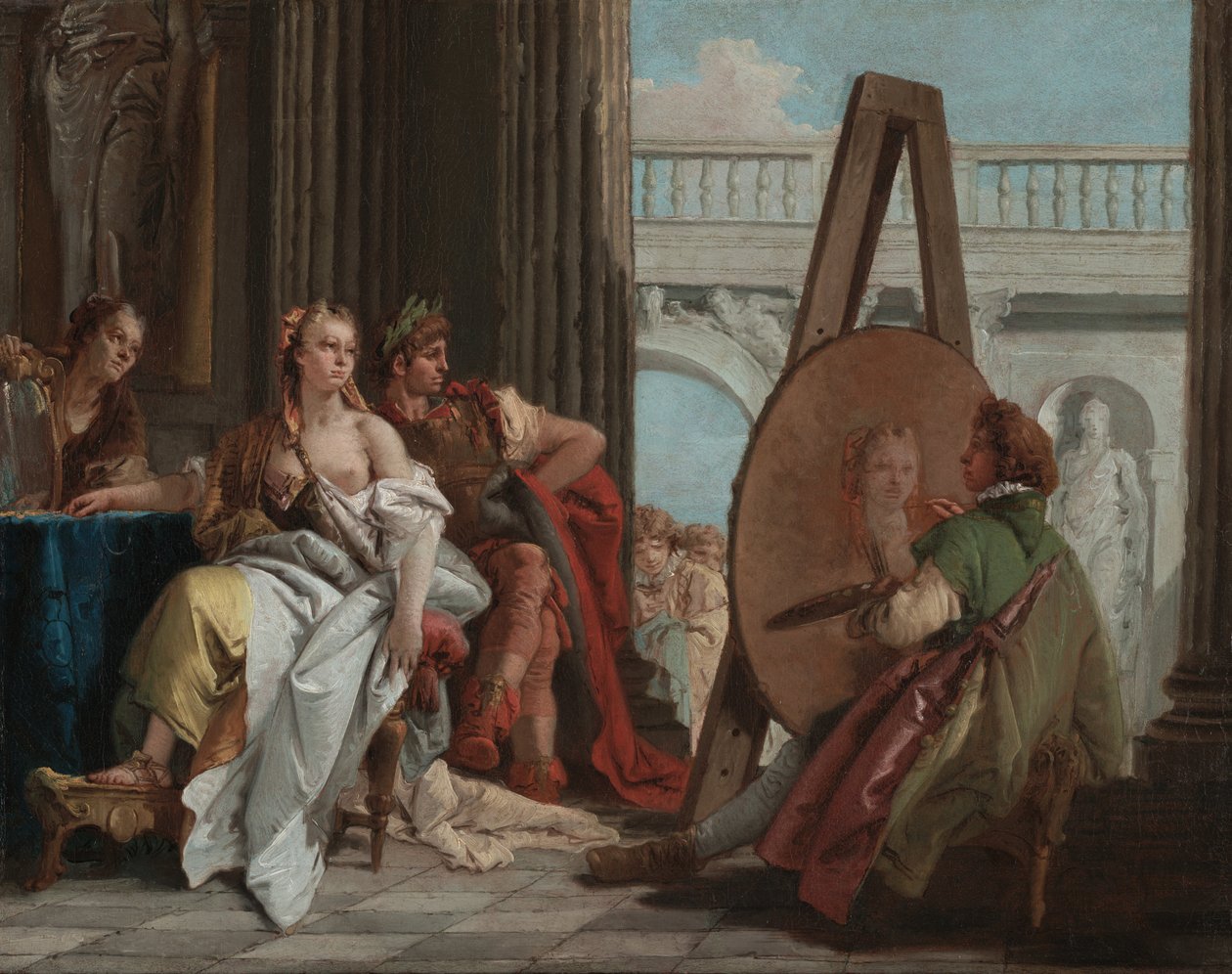 Alexandre o Grande e Campaspe no Ateliê de Apelles de Giovanni Battista Tiepolo