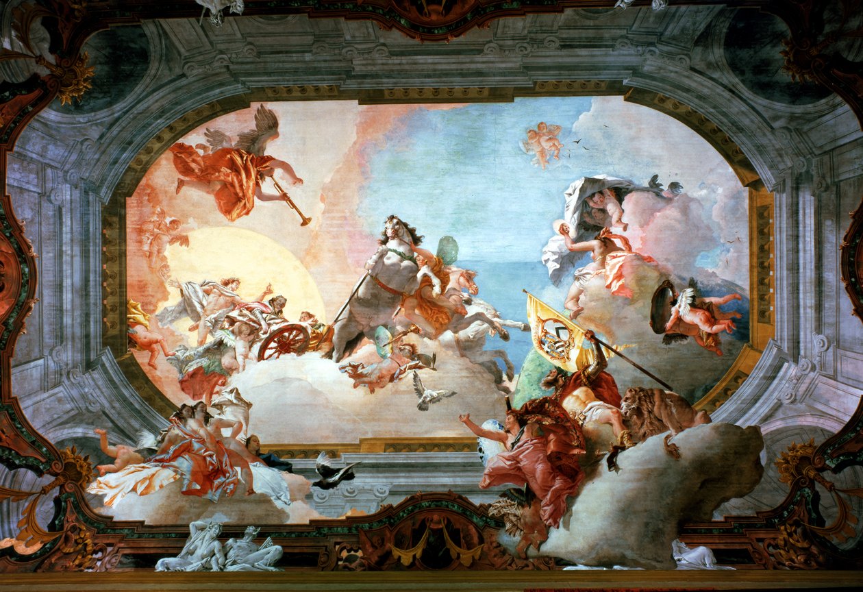 Alegoria do casamento de Rezzonico para Savorgnan de Giovanni Battista Tiepolo