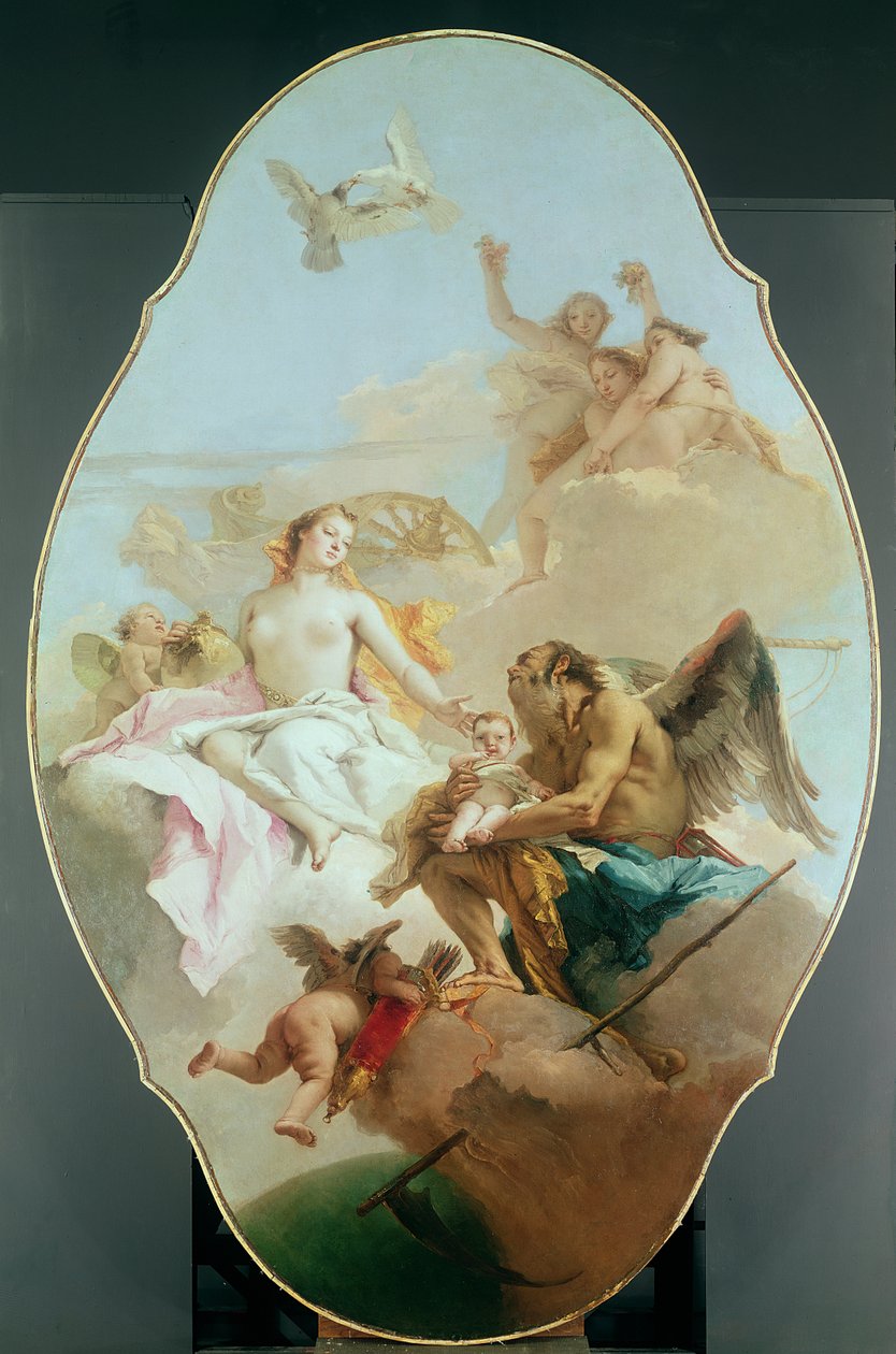 Uma Alegoria com Vênus e Tempo, c.1754-58 de Giovanni Battista Tiepolo