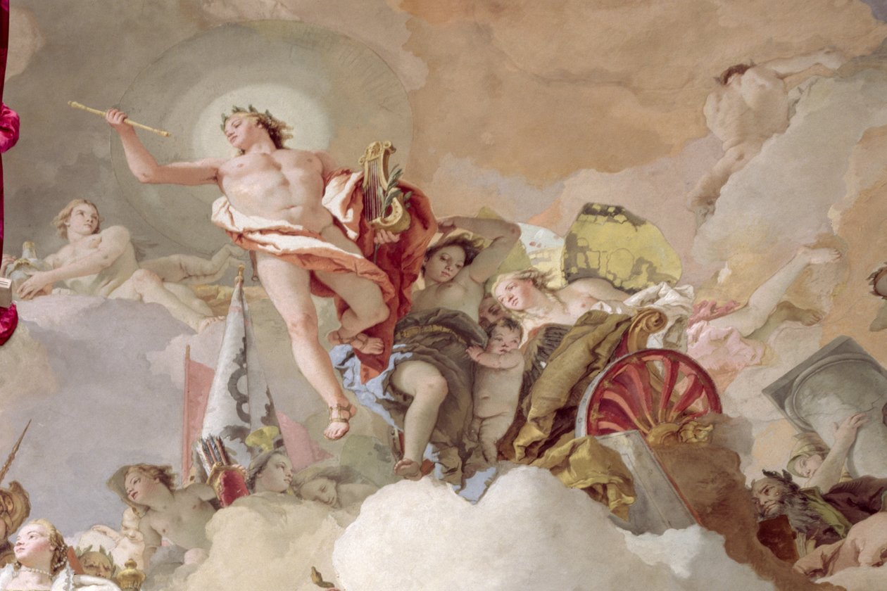 Apoteose da monarquia espanhola afresco detalhe de 170577 de Giovanni Battista Tiepolo