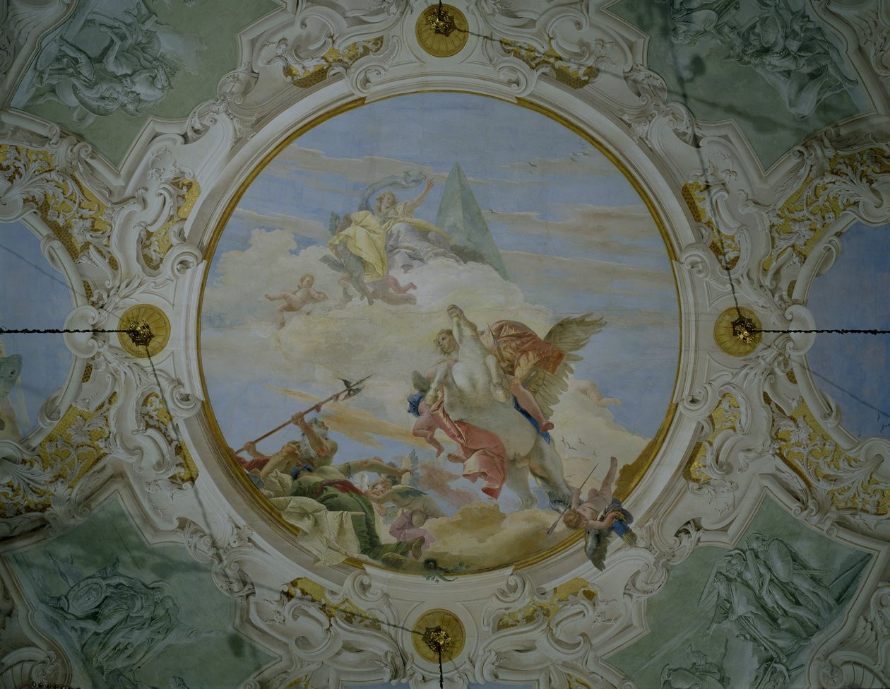Belerofonte Montando Pégaso, c.1746-47 de Giovanni Battista Tiepolo
