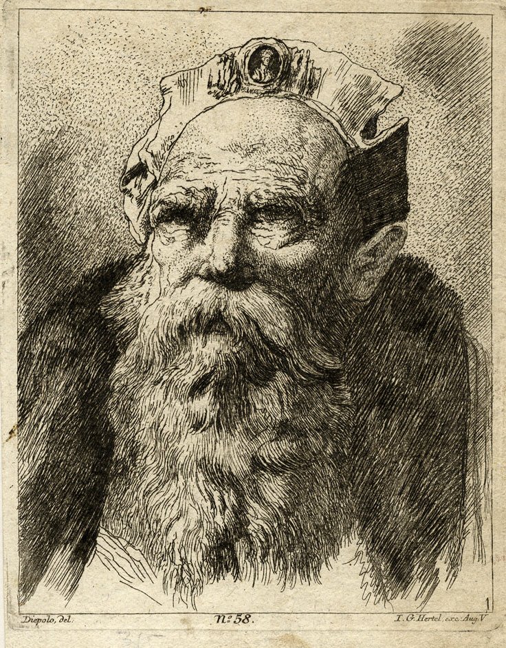 Retrato, de, um, homem velho de Giovanni Battista Tiepolo