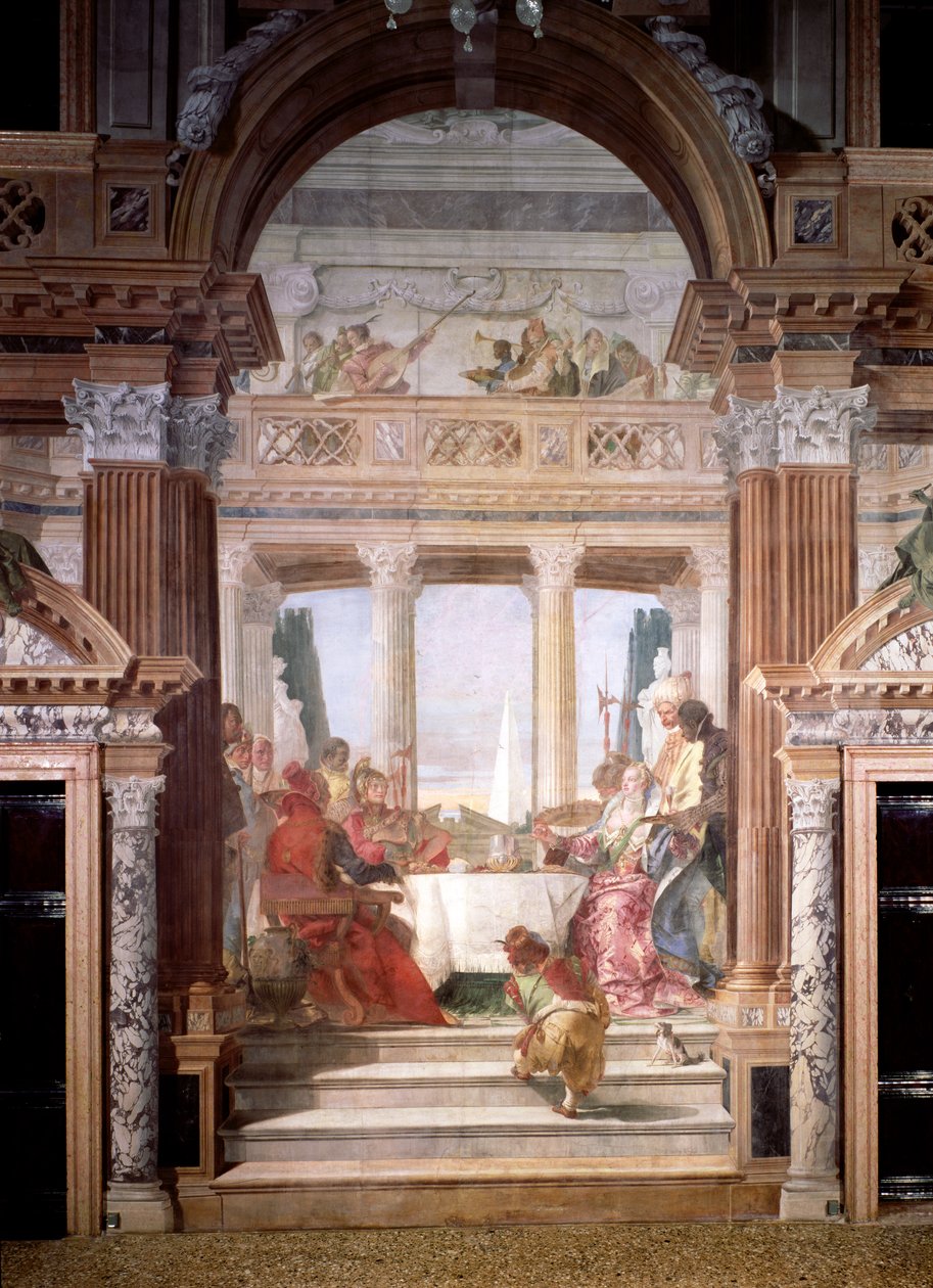 Banquete de Cleópatra, 1747-50 (ver 176768 para detalhes) de Giovanni Battista Tiepolo