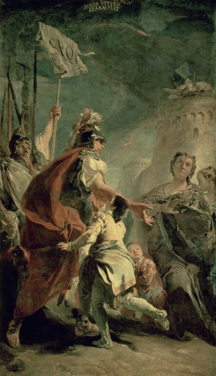 Coriolano nos arredores de Roma, c.1725 de Giovanni Battista Tiepolo