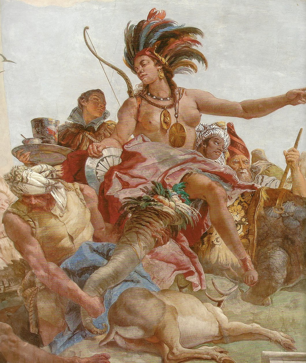 Afresco do teto na escadaria da Residência de Würzburg de Giovanni Battista Tiepolo