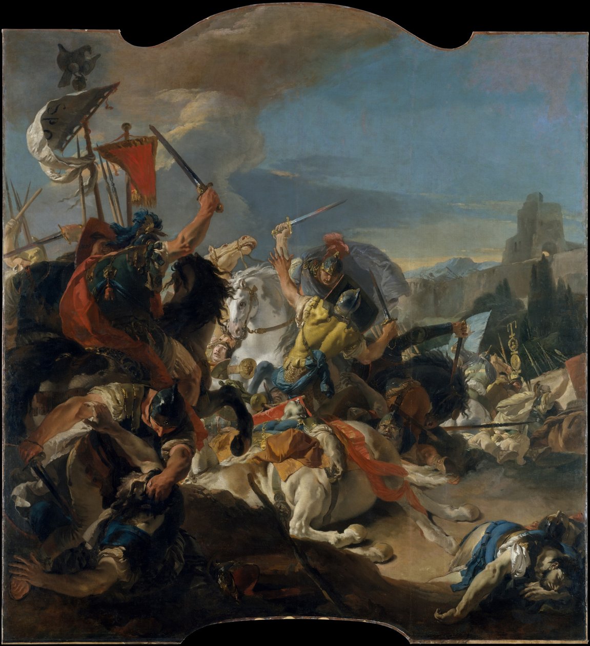 Representação da Batalha de Vercellae de Giovanni Battista Tiepolo