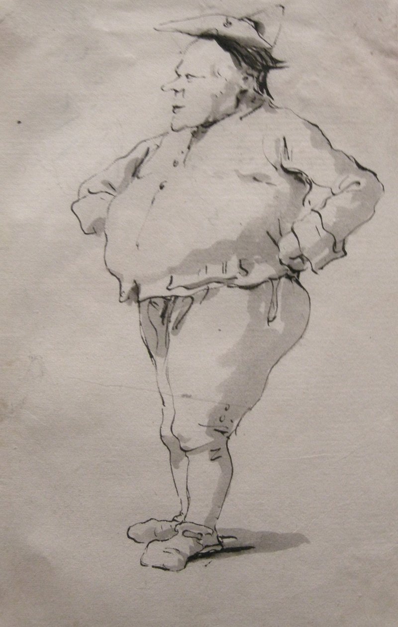 Caricatura de um ser humano de Giovanni Battista Tiepolo