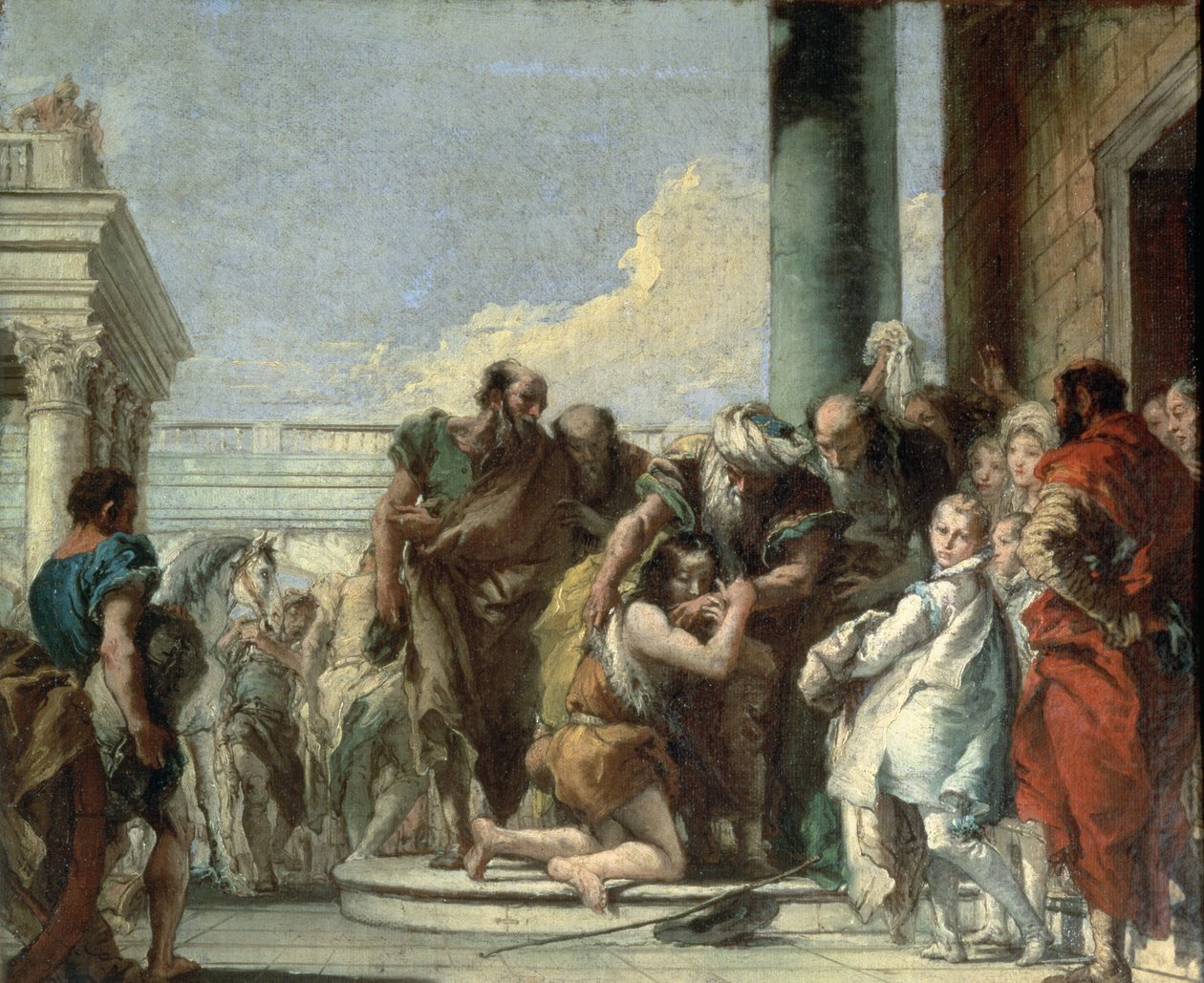 O retorno do filho pródigo, 1780 de Giovanni Battista Tiepolo